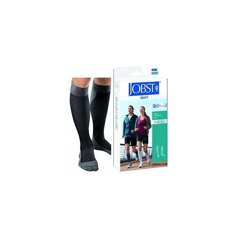 Jobst Sport Calcetin de Compresión Normal Clase 1 Color Negro/Gris Talla XL