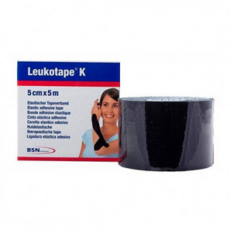 Leukotape K Vendaje Neuromuscular  Color Negro 5 cm x 5 m Leukoplast