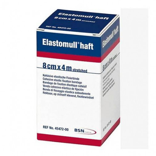 Elastomull Haft  Venda Elástica Cohesiva 8 Cm X 4 Mts 1 Unidad  Bsn Medical