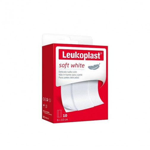 Leukoplast Soft White, 6 Cm X 10 Cm 10 Unidades Leukoplast