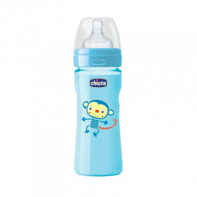 Chicco Biberón 250ml Silicona Flujo medio 2m+ Azul