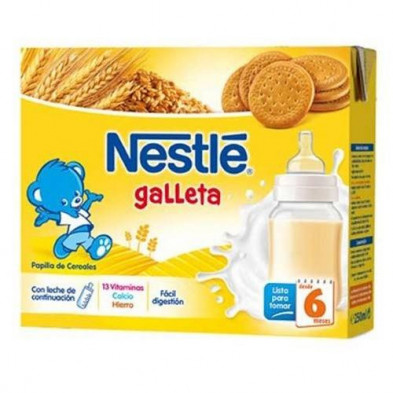 Papilla Líquida con Galleta 2 Unidades x 250 ml Nestle