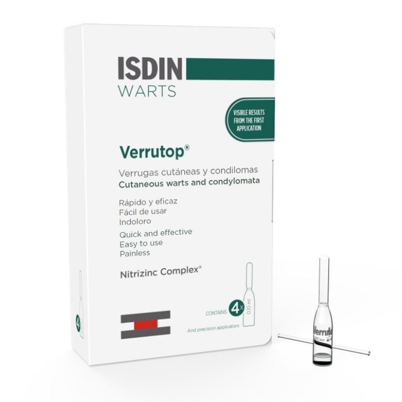 Isdin Warts Verrutop Ampollas Antiverrugas Difíciles 4 Unidades