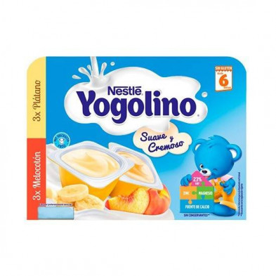 Iogolino Suave Cremoso Plátano y Melocotón 6 Unidades x60 gr Nestlé