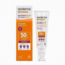 Repaskin Fotoprotector con Tacto de Seda Color de Spf50 50 ml Sesderma