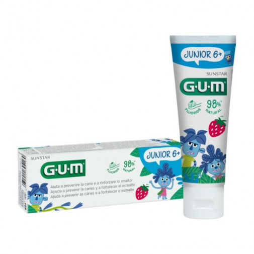 Junior Gel Dental Para Niños Sabor Tutti Fruta +7 Años 50 Ml Gum