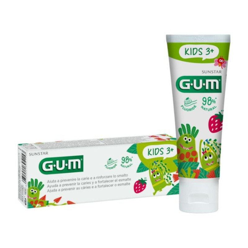 Kids Gel Dental para Niños Sabor Fresa 2-6 Años 50 ml Gum