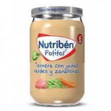 Potitos Puré de Ternera con Judias Verdes y Zanahoria 235 gr Nutribén