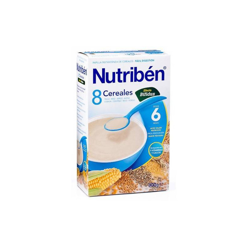 Papilla a Base de 8 Cereales con Efecto Bifidus 300gr Nutribén