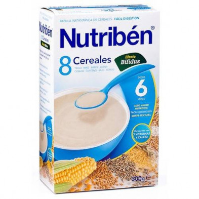 Papilla a Base de 8 Cereales con Efecto Bifidus 300gr Nutribén