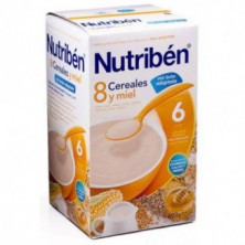 Papilla a Base de 8 Cereales con Miel y Leche 600gr Nutribén