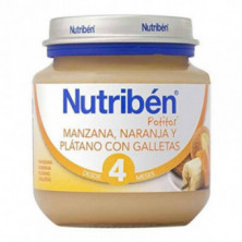 Potito con Puré Sabor Manzana, Naranja, Plátano y Galletas 235 gr Nutribén