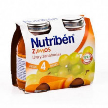 Zumo de Uva y Zanahoria 2 Unidades x 130 ml Nutribén