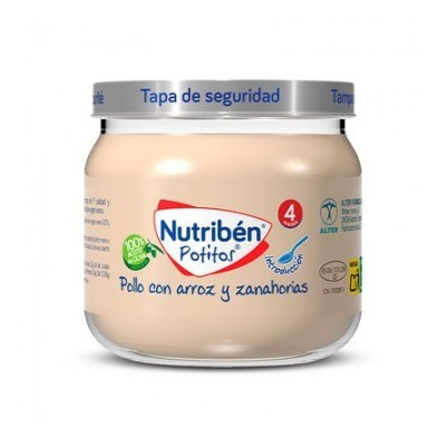 Potito de Pollo con Arroz y Zanahoria 120 gr Nutribén