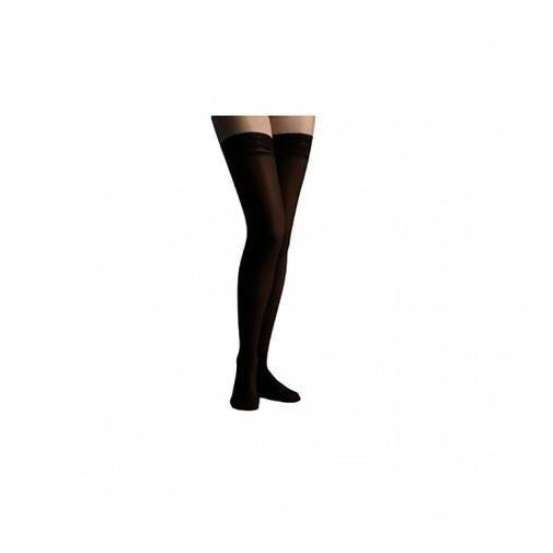 Media Larga Blonda A F Compresión Normal Talla Reina Color Negro Farmalastic