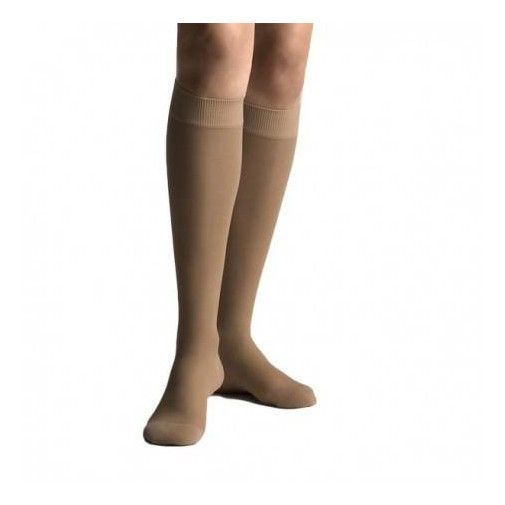 Medias Cortas Compresión Normal Talla Reina Plus Color Beige Farmalastic