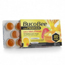 Bucobee Miel-fresa Própolis 10 Pastillas para Chupar