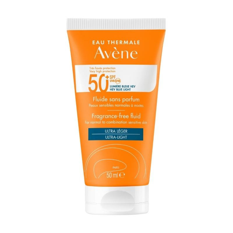 Emulsión Solar Fluida SPF 50+ Sin Perfume 50 ml Avene