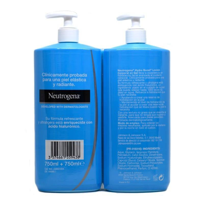 Neutrogena Hydro Boost Loción Hidratante Gel Duplo 2x750 ml