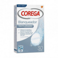 Tabletas Limpiadoras Corega Blanqueador 30 uds Corega