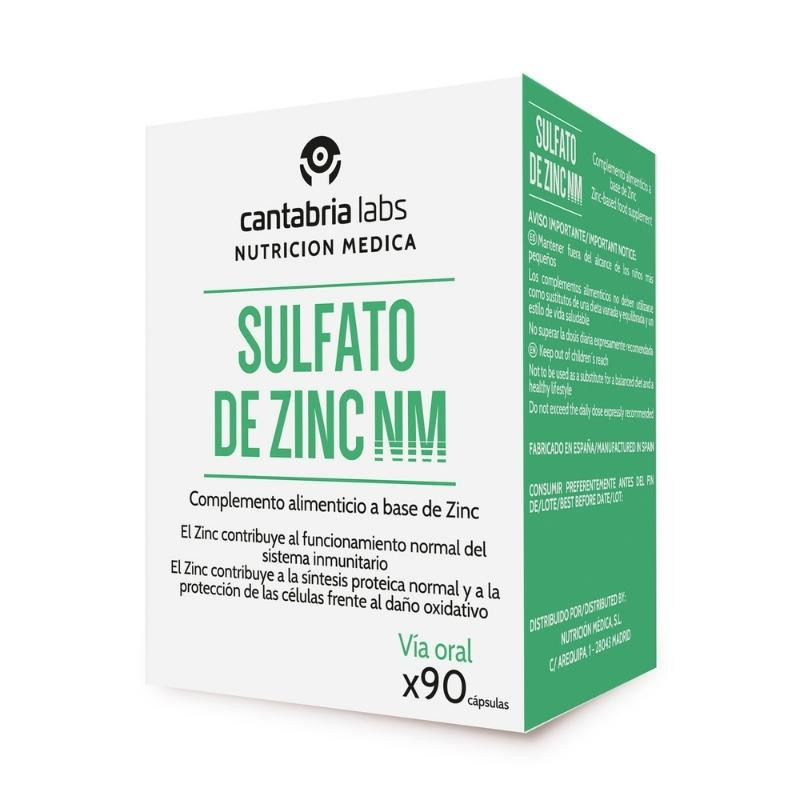 Sulfato de Zinc Nm 90 Cápsulas Nutrición Médica