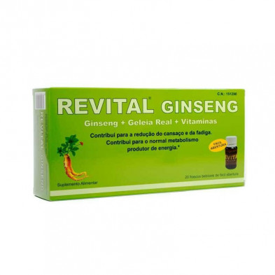 Revital Ginseng + Jalea Real + Vitaminas 20 Viales