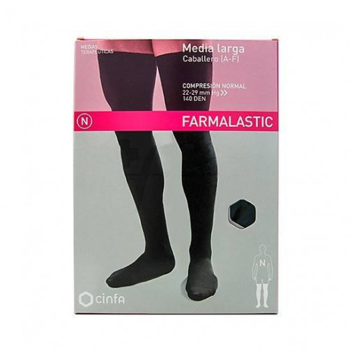 Medias Largas Para Caballero Compresión Normal Talla Xl Color Negro Farmalastic
