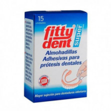 Fittydent Almohadillas Adhesivas para Prótesis Dentales, Dentaduras Inferiores 15 U