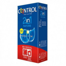 Control Nature 2 En 1 Preservativos + Lubricante 6 Unidades