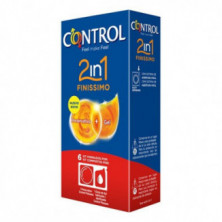 Control Finissimo 2 En 1 Preservativos + Lubricantes 6 Unidades