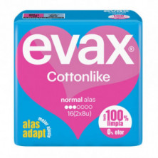 Evax Cottonlike Compresa Normal con Alas 16 uds