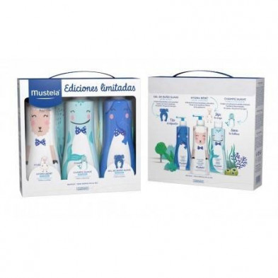 Pack Edicion Limitada Mustela Leche Corporal 500 ml + Champú Suave 500 ml + Gel de Baño Suave 500 ml