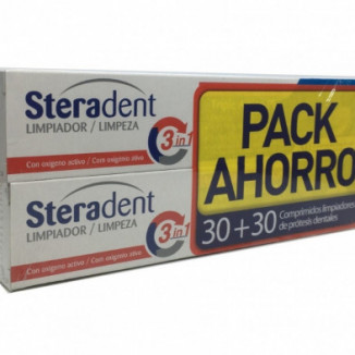 Steradent Fijador Limpieza 30 Comprimidos X 2 Unidades Steradent