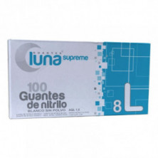 Guantes de Nitrilo Blanco Talla L 100 Unidades Guantes Luna