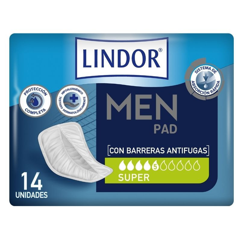 Premium Men Pad 5 Gotas Protector Masculino 14 Unidades Lindor