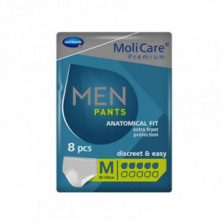 Premium Pants Men 5 Gotas Pañal Masculino Talla M 8 Unidades Molicare