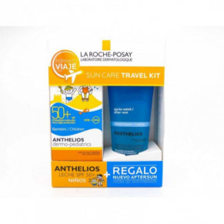 Anthelios Travel Kit Niño Dermo Pediatric Leche SPF50 + After Sun Hydra Gel Anti-Oxidante 100 ml La Roche Posay