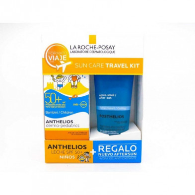 Anthelios Travel Kit Niño Dermo Pediatric Leche SPF50 + After Sun Hydra Gel Anti-Oxidante 100 ml La Roche Posay