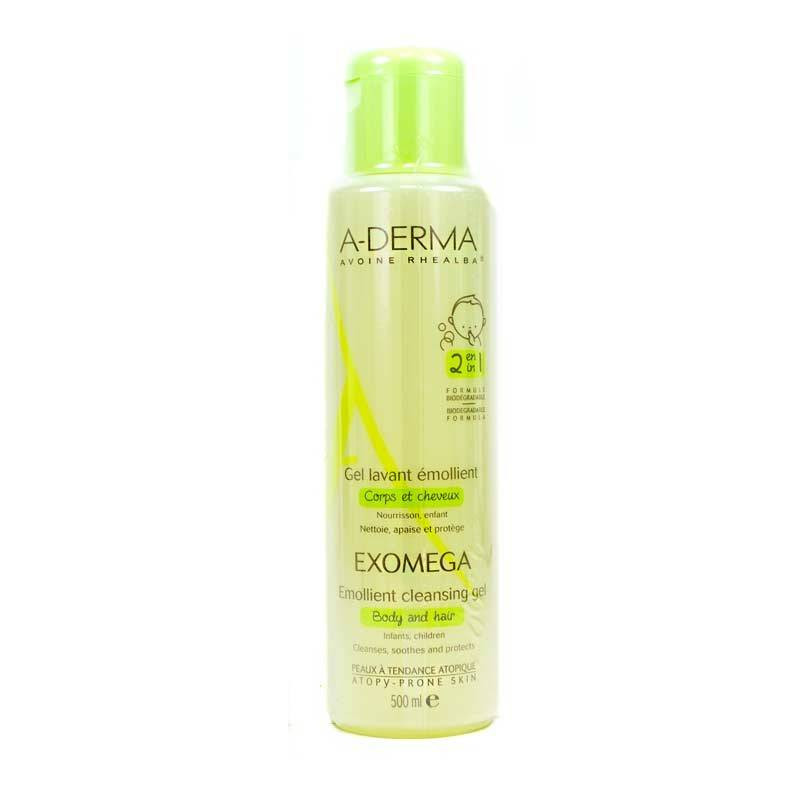 A-Derma Exomega Gel Limpiador Emoliente 2 en 1 500ml