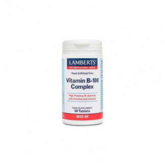 Vitamina B-100 Complex Lamberts 60 Cápsulas