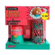 Suavinex Pack 2 Biberones Boca Ancha Látex + Sujetababero