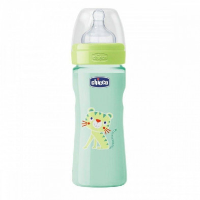 well-being-biberon-silicona-verde-4-mese-330-ml-chicco