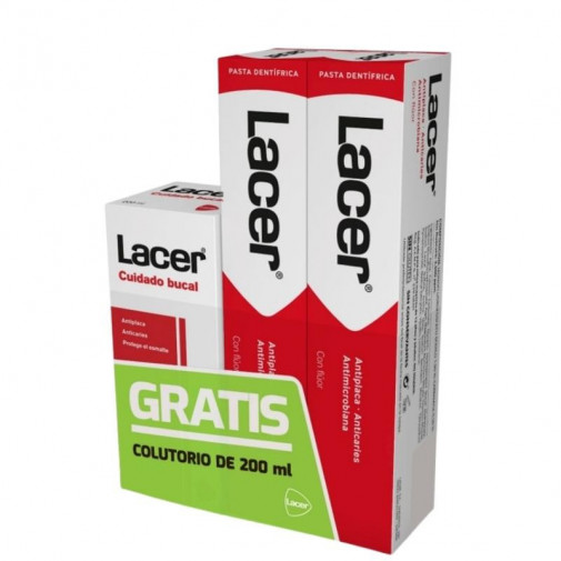Duplo Pasta Lacer 125 Ml + Colutorio 200 Ml Lacer