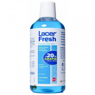 Lacerfresh Colutorio 500 ml + 100 ml gratis Lacer