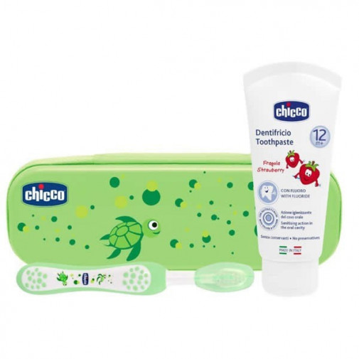 Set Verde Oral Care Flúor 12 M+ Chicco