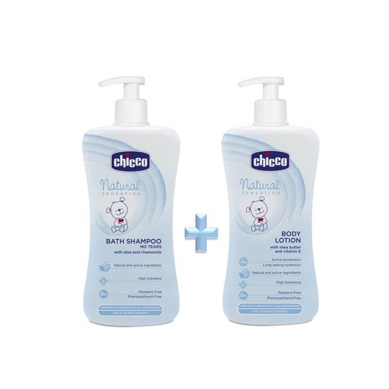 Chicco Set de Inicio Natural Sensation (Champú 500 ml + Crema Corporal 500 ml)