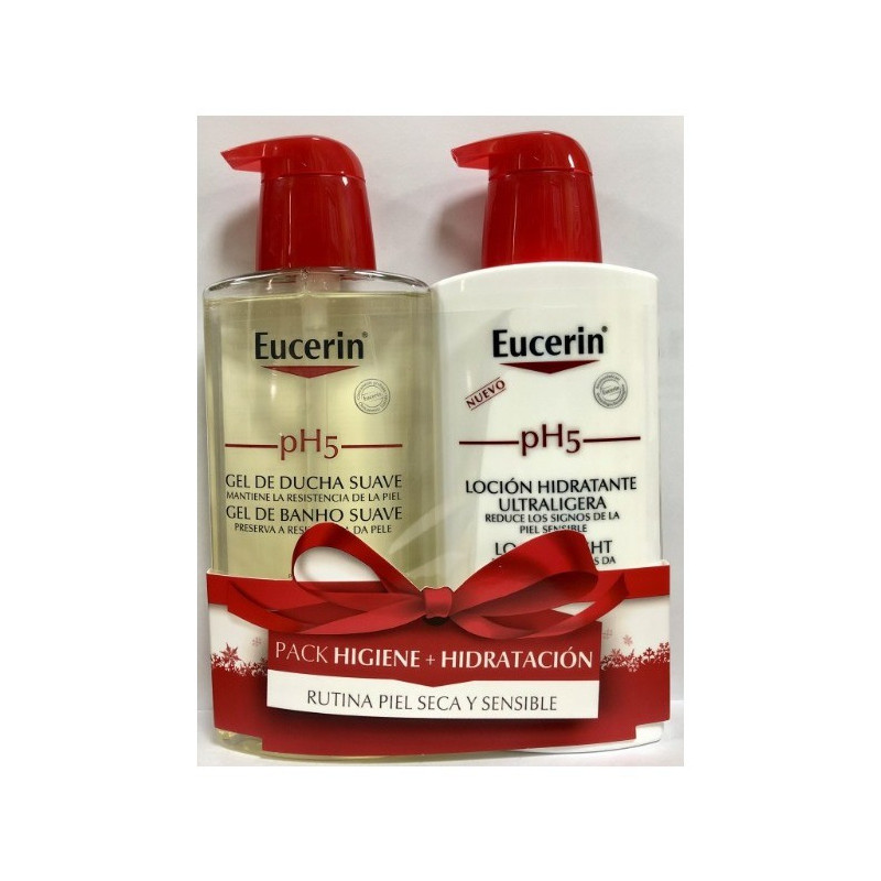 Ph5 Piel Sensible Gel de Baño 400 ml +Loción Hidratante Ultraligera 400 ml Eucerin