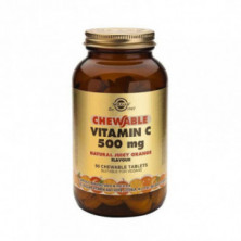 Vitamina C 500 mg Sabor Naranja Solgar 90 Comprimidos Masticables