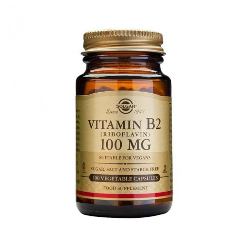 Vitamina B2 100 Mg Solgar 100 Cápsulas Vegetales