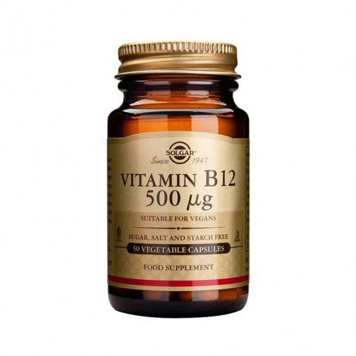 Vitamina B12 500 Mcg Solgar 50 Cápsulas Vegetales